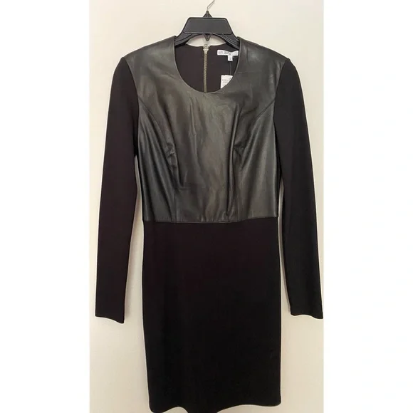 Helmut Lang | Dresses | Helmut Lang Black Lambskin Leather Panel Long Sleeve Mini Dress | Poshmark Helmut Lang | Dresses | Helmut Lang Black Lambskin Leather Panel Long Sleeve Mini Dress | Poshmark